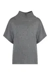 Weekend Max Mara Gel Wool Blend Turtleneck Sweater In Grey