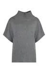 Weekend Max Mara Gel Wool Blend Turtleneck Sweater In Grey