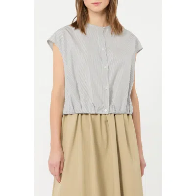 Weekend Max Mara Gelatina Stripe Top In Blue