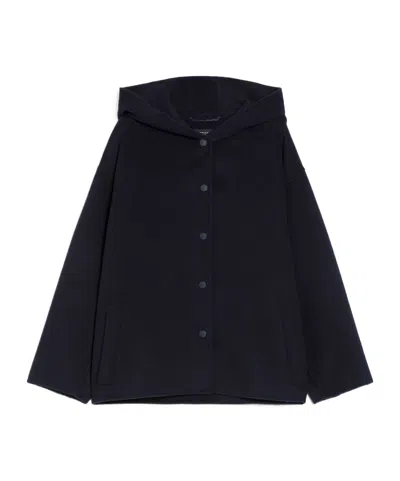 Weekend Max Mara Buttoned Long-sleeved Coat In Black