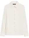 Weekend Max Mara Point-collar Gathered-cuff Shirt In White