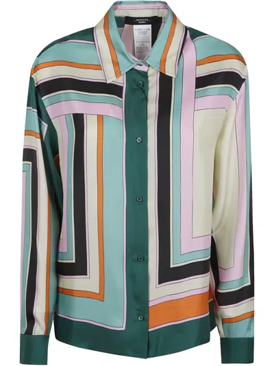Weekend Max Mara Geometric-print Button-up Shirt In Green