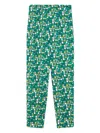 Weekend Max Mara Geometric-print Trousers In Green