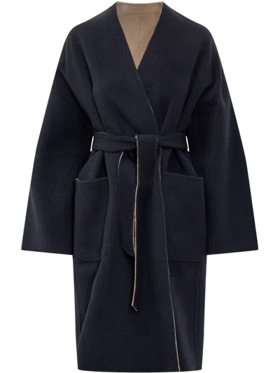 Weekend Max Mara "georgia" Coat In Blue