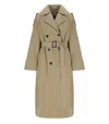 Weekend Max Mara Ghia Beige Trench Coat In Black