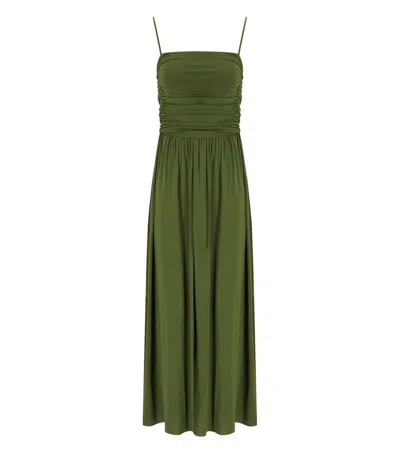 Weekend Max Mara Ghia Jersey Crepe Midi Dress In Green