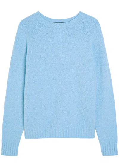 Weekend Max Mara Ghiacci Alpaca-blend Jumper In Blue