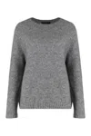 Weekend Max Mara Melange Grey Alpaca Blend Oversize Ghiacci Sweater In Gray