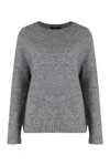 Weekend Max Mara Melange Grey Alpaca Blend Oversize Ghiacci Sweater In Gray
