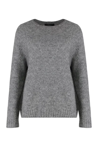 Weekend Max Mara Ghiacci Alpaca Blend Sweater In Gray