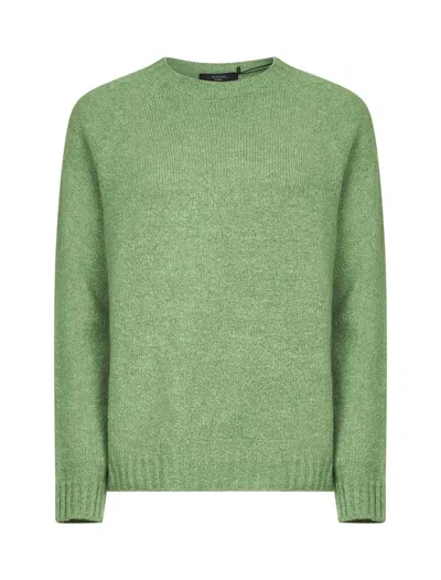 Weekend Max Mara Ghiacci Crewneck Knitted Jumper In Green