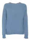 Weekend Max Mara Womens Light Blue Ghiacci Alpaca Wool-blend Knitted Jumper In Light Blue