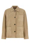 Weekend Max Mara Leather Single Breasted Coat In Brown