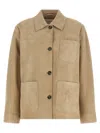 Weekend Max Mara Leather Single Breasted Coat In Brown