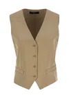 Weekend Max Mara Sleeveless Vest In Beige