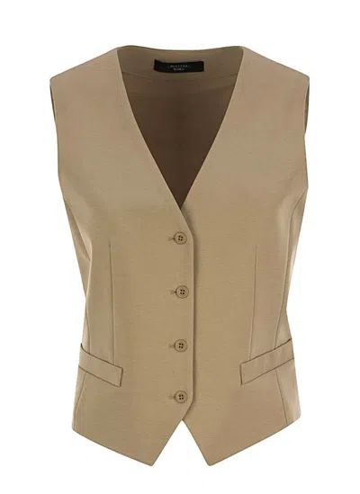 Weekend Max Mara Aria - Milan Jersey Vest In Brown