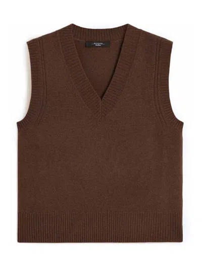 Weekend Max Mara Gilet Carlos Cioccolato In Brown