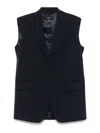 Weekend Max Mara 'donna' Sleeveless Vest With Pockets In Blue