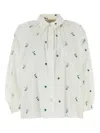 Weekend Max Mara Gilly Embroidered Poplin Shirt In White