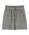 Weekend Max Mara Gingham-check Drawstring Shorts In Multi