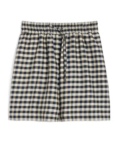 WEEKEND MAX MARA GINGHAM-CHECK DRAWSTRING SHORTS