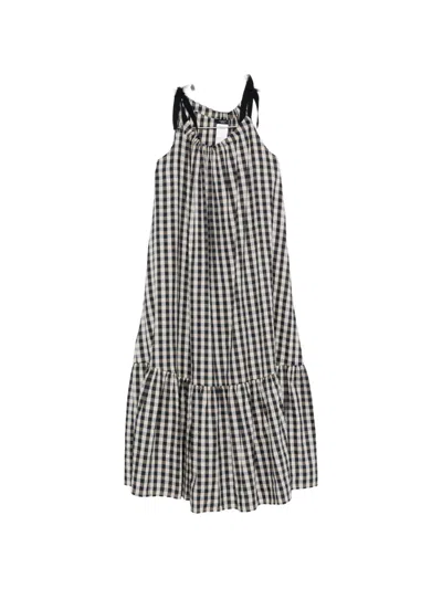 Weekend Max Mara Gingham-check Tiered Dress In Multi