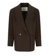 Weekend Max Mara Blazer In Pure Wool Levantina Fabric. In Brown