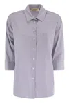 Weekend Max Mara Giralda - Soft Poplin Shirt In Blue