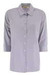 Weekend Max Mara Giralda - Soft Poplin Shirt In Purple