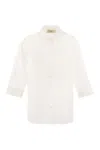 Weekend Max Mara Giralda Striped Poplin Shirt In White