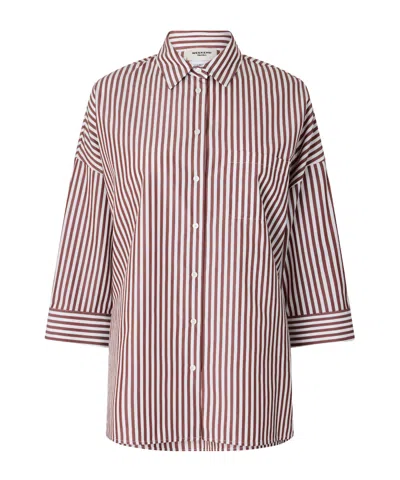 Weekend Max Mara Giralda Long Sleeve Patterned Shirt In Pink