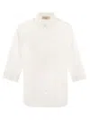 Weekend Max Mara Giralda Striped Poplin Shirt In White