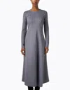 Weekend Max Mara Girante Asymmetric Princess Seam Jersey Dress In Medium Grey In Grey