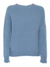 Weekend Max Mara Womens Light Blue Ghiacci Alpaca Wool-blend Knitted Jumper In Blue