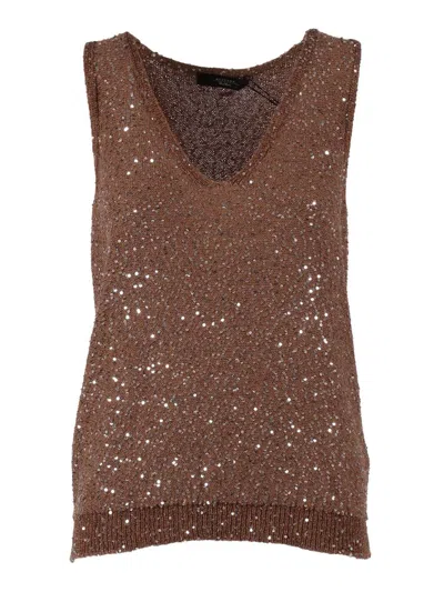 Weekend Max Mara Girocoll In Brown