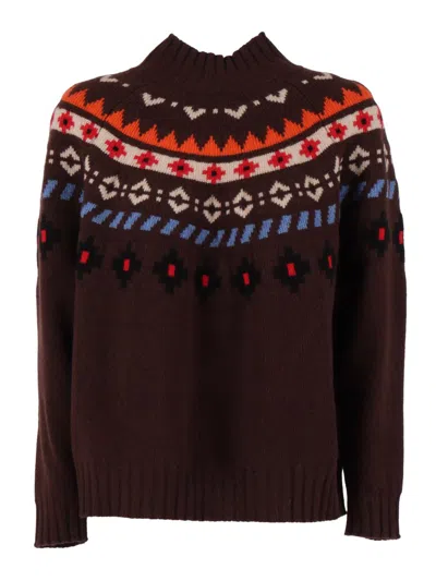 Weekend Max Mara Girocoll In Brown