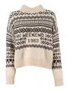 Weekend Max Mara Brioso1234 Patterned Sweater In Multi