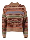 Weekend Max Mara Fairisle High-neck Sweater In Multi