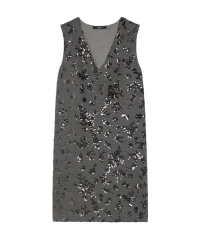 Weekend Max Mara Glitter Dress In Black