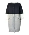 Weekend Max Mara Gnomi Logo Long Coat In Gray