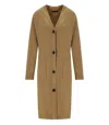 Weekend Max Mara Godezia Camel Long Cardigan In Green