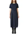 Weekend Max Mara Gommoso Pleated Cotton Midi Dress In Blue