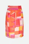 Weekend Max Mara Gonna Fantasia Multicolore In Arancione