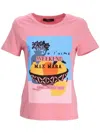 Weekend Max Mara Graphic-print Cotton T-shirt In Pink