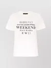 Weekend Max Mara Graphic Print Crew Neck Short Sleeves T-shirt In White