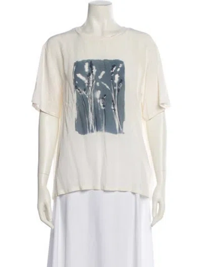 Pre-owned Weekend Max Mara Graphic Print Crew Neck T-shirt In Neutral