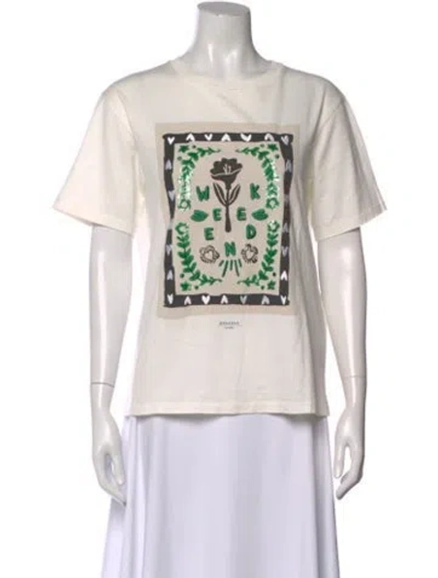 Pre-owned Weekend Max Mara Graphic Print Crew Neck T-shirt In Neutral