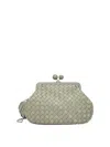 Weekend Max Mara Pasticcino Bag Medium In Pelle Intrecciata In Green