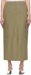 Weekend Max Mara Green Calais Midi Skirt In 002 Sage Green