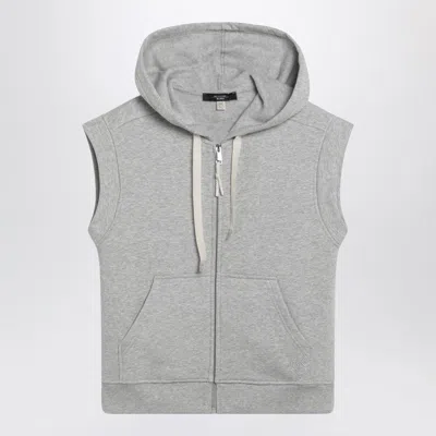 Weekend Max Mara Grey Cotton-fleece Gilet In Gray